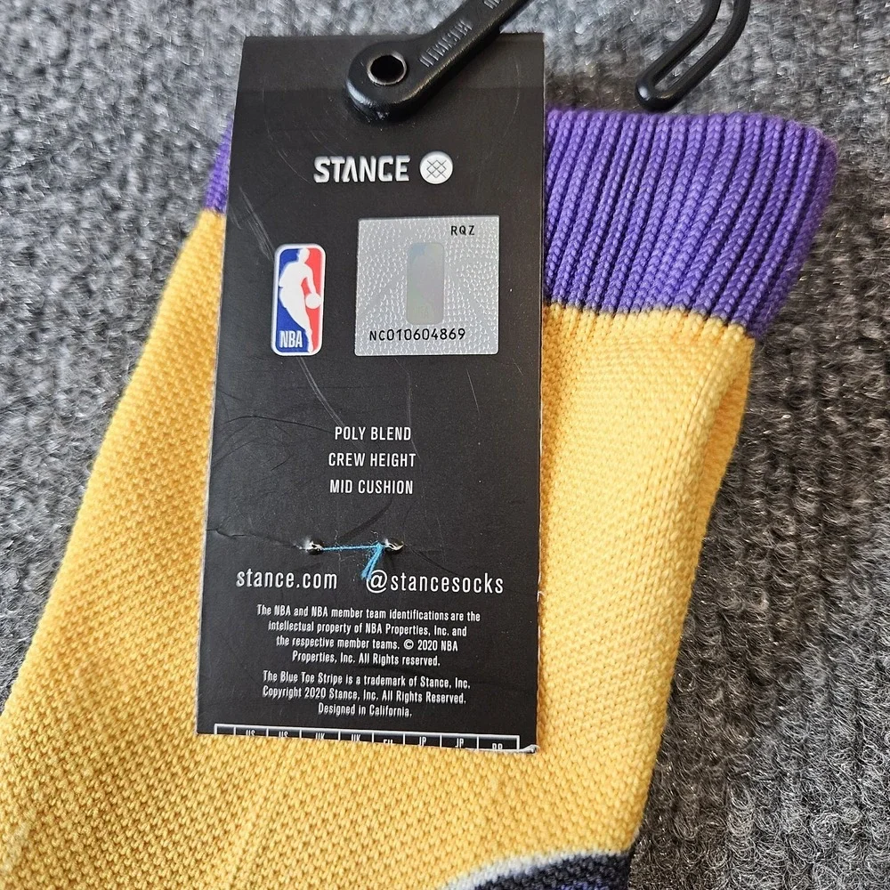 Stance X NBA LeBron James Lakers Crew Socks Size Large Mens 9-13‎ Basketball